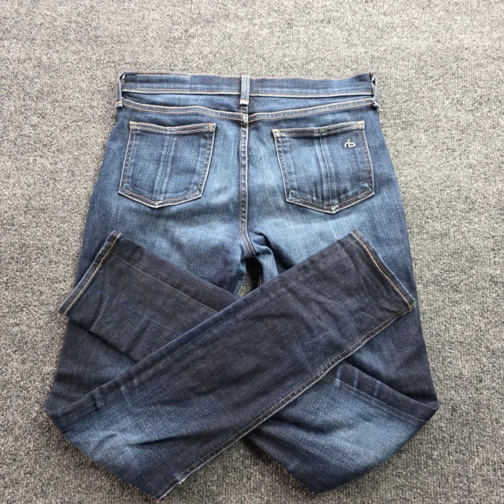 Rag & Bone Skinny Jeans Kensington Dark Wash Denim USA Made Size‎ 27 Blue Womens